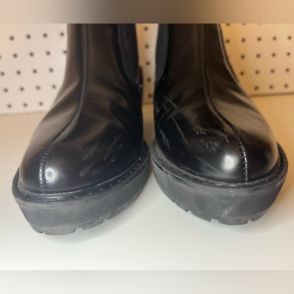 Clarks Marcelle Game, Black Ankle Wedge Booties - Picture 8 of 16